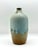 Vintage Artist Signed Studio Pottery Bud Vase, Blue Drip Glaze Ceramic Vase For Sale - Image 4 of 5