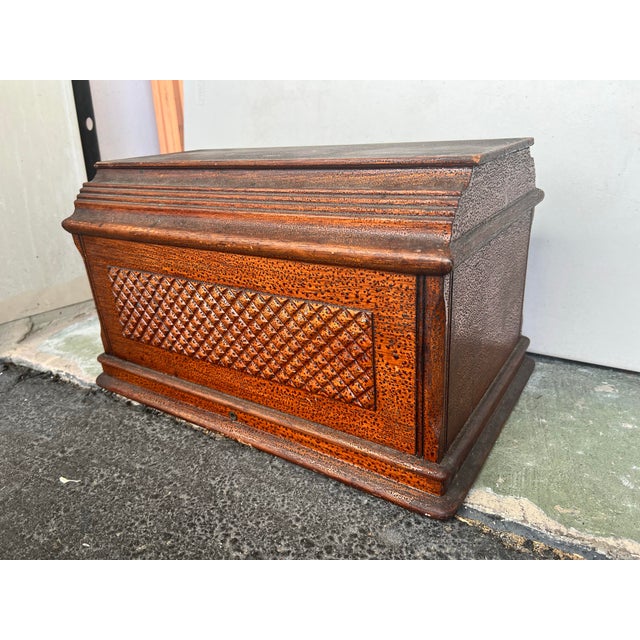 Wood Mid 20th Century Wood Box / Cover For Sale - Image 7 of 7