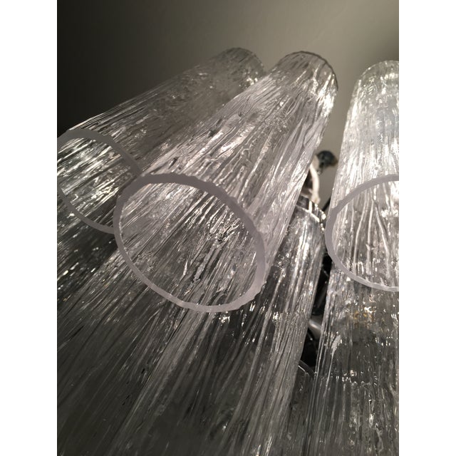 2010s Murano Glass Sputnik Chandelier With "Corteccia" Tubes Italian Glass For Sale - Image 5 of 7