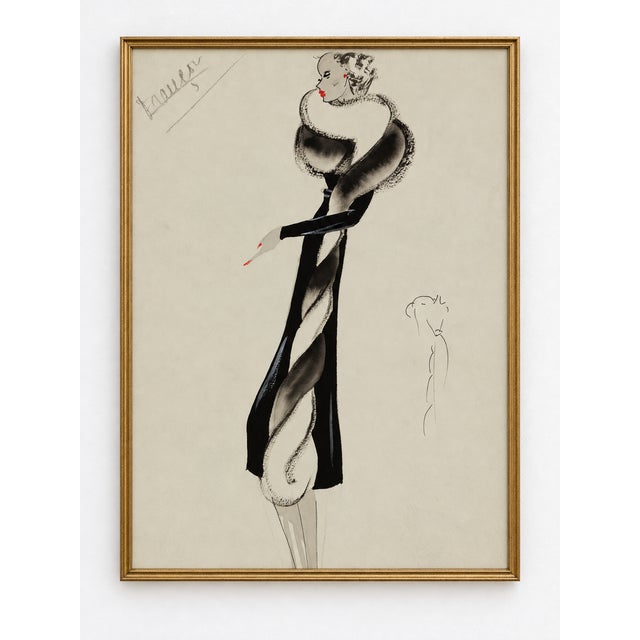 Add Parisian elegance to your bedroom, dressing room, or walk-in closet with this vintage French fashion art print...