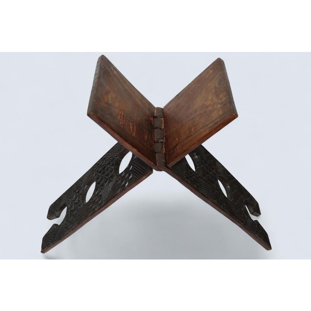 Vintage Hand-Carved Islamic Quran Stand, 1930s For Sale - Image 11 of 18