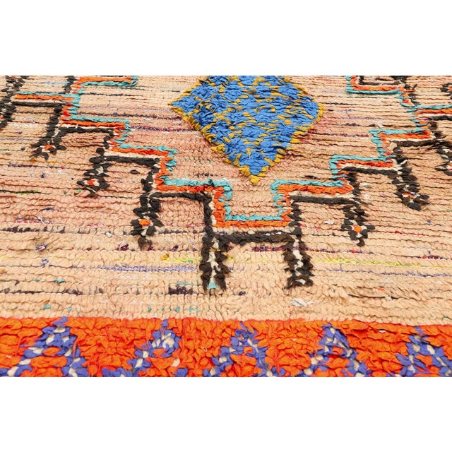 Late 20th Century Vintage Azilal Boucherouite Moroccan Rug, 05'00 X 08'04 For Sale - Image 5 of 10