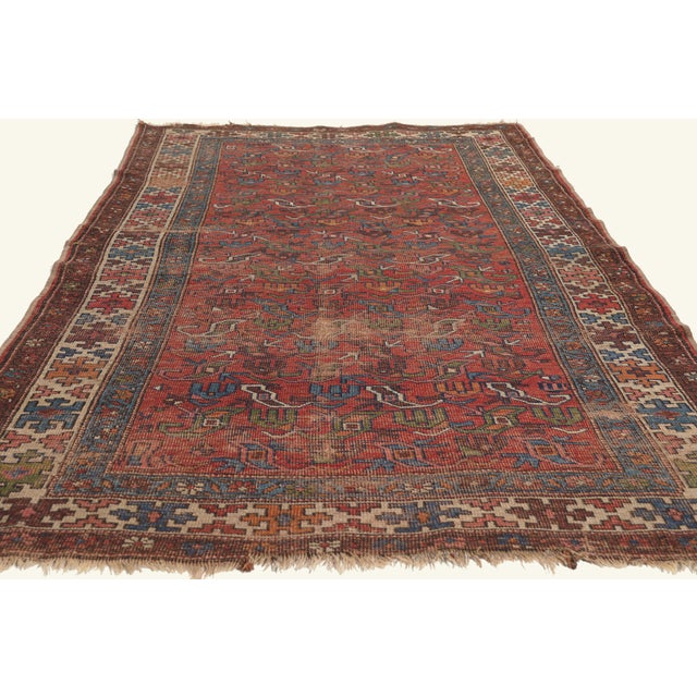 Tribal Late 19th Century Persian Kurd Rug, 04'01 X 06'10 For Sale - Image 3 of 10
