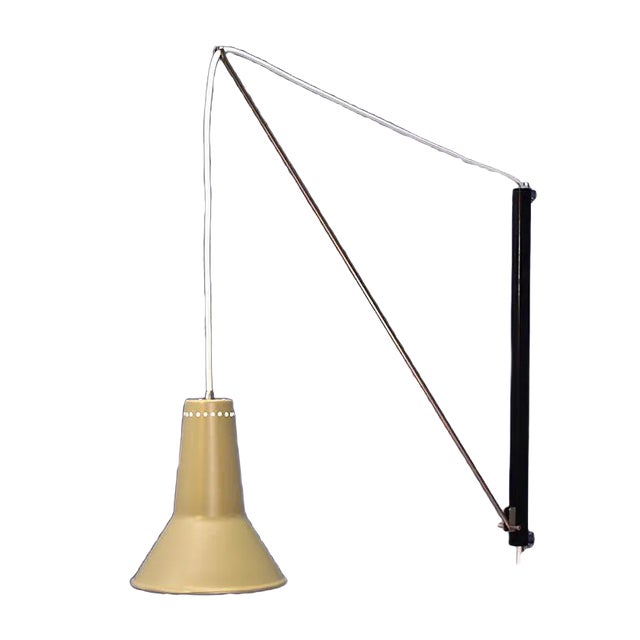 Dutch Counterbalance Arc Wall Lamp by Willem Hagoort for Hagoort Lighting, 1950s For Sale