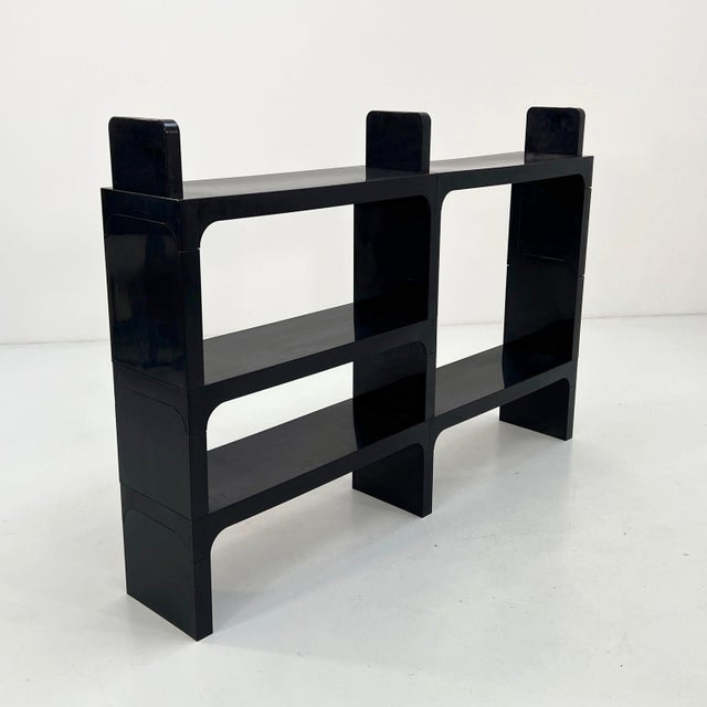 Plastic Black Modular Shelf by Olaf Von Bohr for Kartell, 1970s For Sale - Image 7 of 9