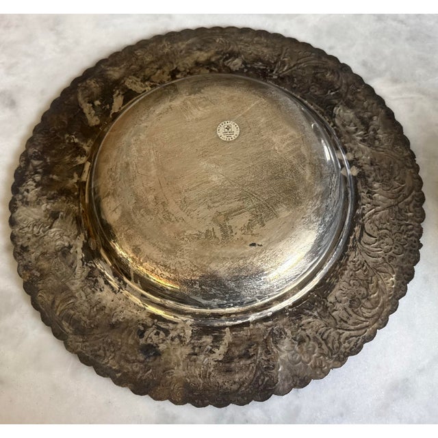 Silver Vintage Silverplate Large Covered Serving Dish For Sale - Image 8 of 9