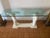 Serge Roche Serge Roche Double Palm Blanc Console With Thick Glass Top For Sale - Image 4 of 9