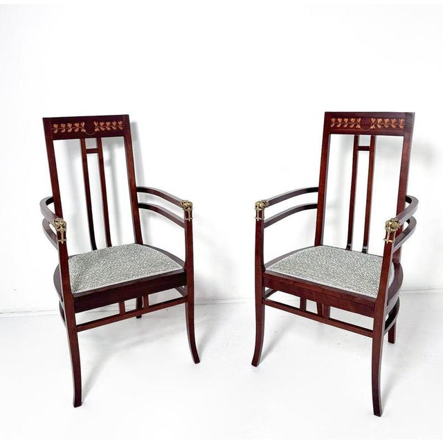 Art Nouveau Chairs by Carlo Zen, Italy, 1900s, Set of 2 For Sale - Image 6 of 7
