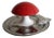 Vintage German Mushroom in Stainless Steel and Plastic, 1970s For Sale