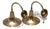 Vintage Trump Shape Lights in Brass by Börje Claes for Norlett Elit, 1960s, Set of 2 For Sale