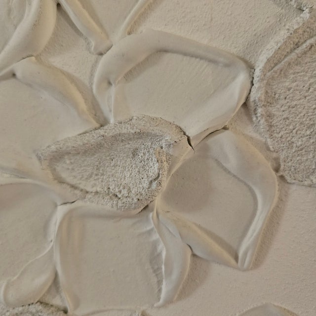 Vintage Carole Gerst Textured Floral Art Impasto Oil Painting Framed in Light Wood Signed For Sale - Image 14 of 16