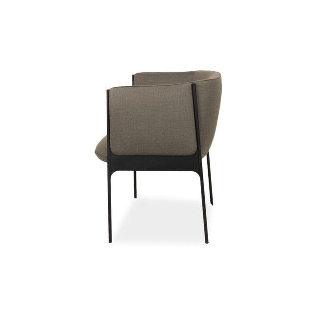 Sepal Chairs with Black Steel Frames and Fiord Upholstery from Kvadrat by Luca Nichetto for Wendelbo, Set of 4 For Sale - Image 11 of 12