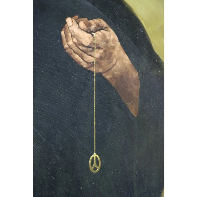 Asian Peace Oil Painting Signed For Sale - Image 4 of 8