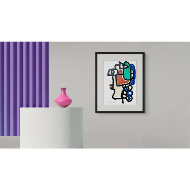 One-of-a-Kind 'Portrait of a Woman' - Abstract Figurative Original Oil Painting in the Style of Pablo Picasso For Sale - Image 6 of 6