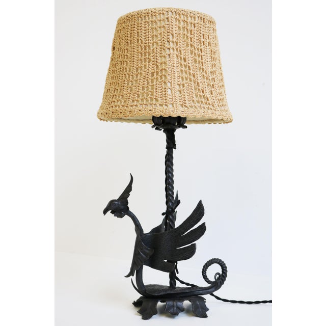 Arts and Crafts Table Lamp in Wrought Iron by Umberto Bellotto, 1910 For Sale - Image 15 of 15