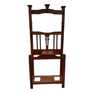 Antique Arts and Crafts Hall Tree, Umbrella Stand For Sale