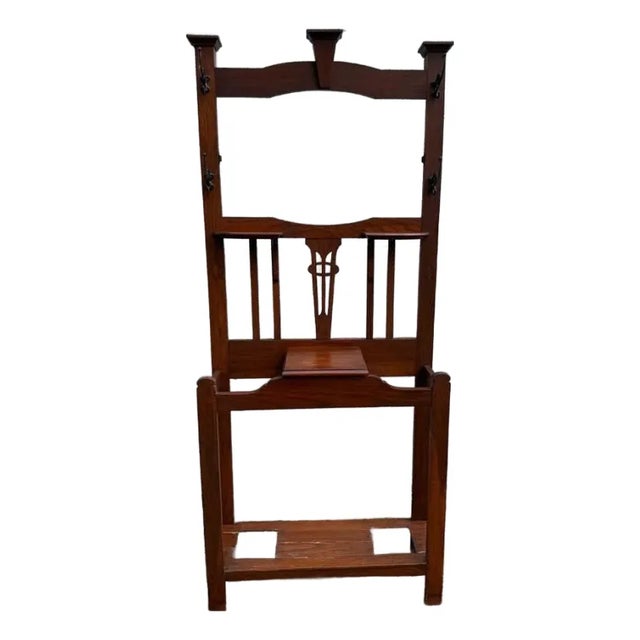 Antique Arts and Crafts Hall Tree, Umbrella Stand For Sale