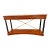 Vintage Ethan Allen Sofa Console Table, Regency Neo Classical, Cherry, Brass X Stretcher For Sale