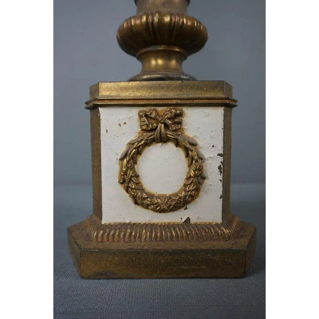 Gold Antique Columnar Table Lamp For Sale - Image 8 of 11