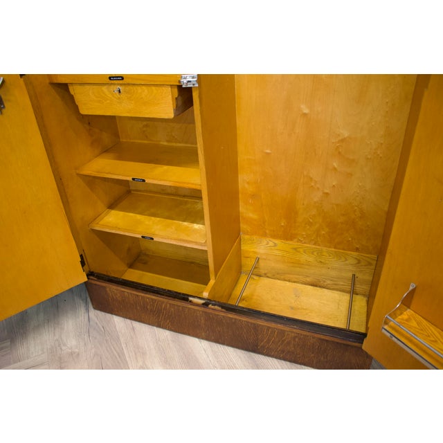 Vintage Art Deco Oak Wardrobe from Compactum, 1930s For Sale - Image 11 of 14