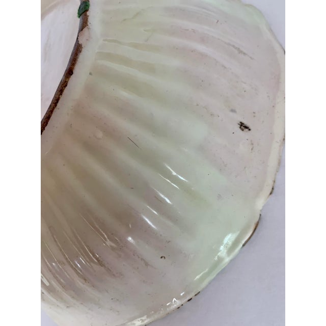 Brick Red Antique French Hand Painted Pottery Milk Bowl With Rooster Motif For Sale - Image 8 of 12