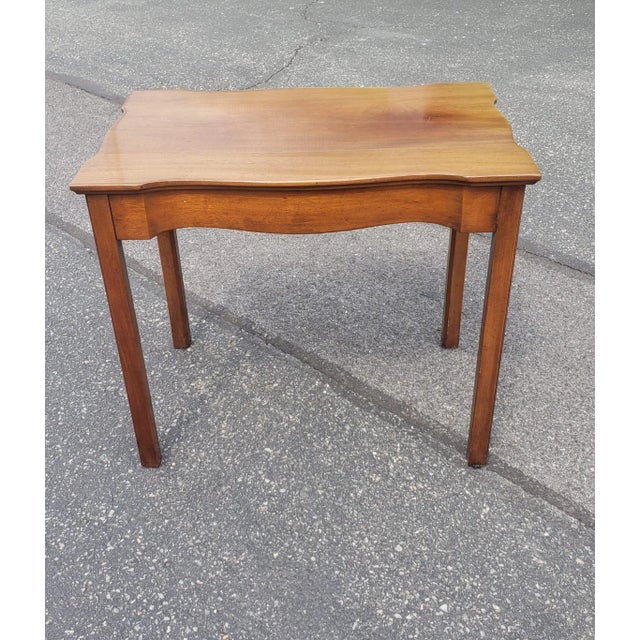 Tan 1950s Kittinger Buffalo Mahogany Rectangular Side Table For Sale - Image 8 of 8