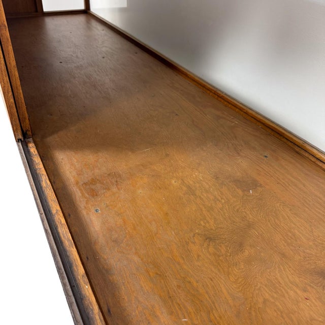 Large Vintage Oak Shop Display Counter, 1930s For Sale - Image 15 of 16