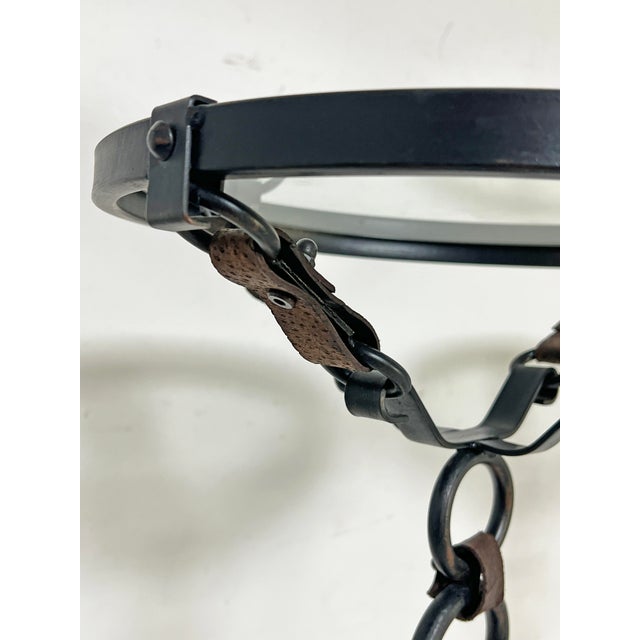 Hermes Style Trompe l'Oeil Equestrian Strap Side Tables - A Pair For Sale In Boston - Image 6 of 9