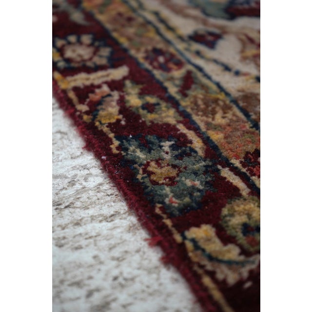 1940s Hand Woven Blue Oriental Rug Approx. 8x8 For Sale - Image 5 of 10