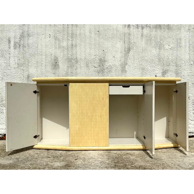 Vintage Boho Jimeco Tessellated Bone Angled Credenza For Sale In West Palm - Image 6 of 8