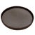 Boho Chic Artifacts Rattan Round Serving/Ottoman Tray with Glass Insert in Tudor Black -16" For Sale - Image 3 of 3