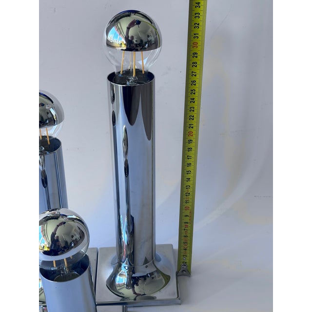 1970s Space Age Chrome Ceiling Lights by Rolf Krüger for Staff Leuchten, Germany, 1970s, Set of 3 For Sale - Image 5 of 6