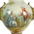 An exquisite antique French Sevres style urn lamp, crafted circa 1890, featuring a finely painted porcelain body mounted...