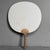 Wood Japanese Uchiwa Hand Fan with Cornflowers, 1970s For Sale - Image 7 of 8