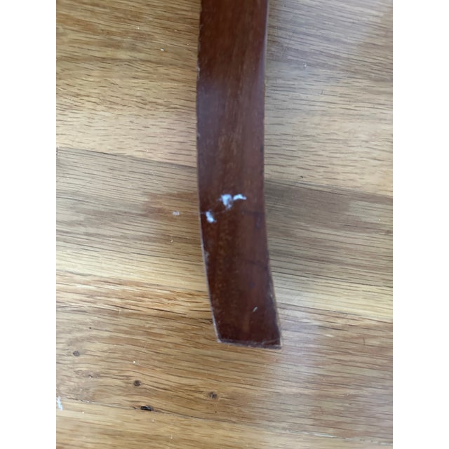 Mid 20th Century Curved Slated Side Upholstered Seat/Bench For Sale - Image 10 of 12