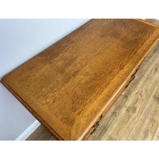 Wood Vintage French Louis Style Oak Chest of 3 Drawers For Sale - Image 7 of 12