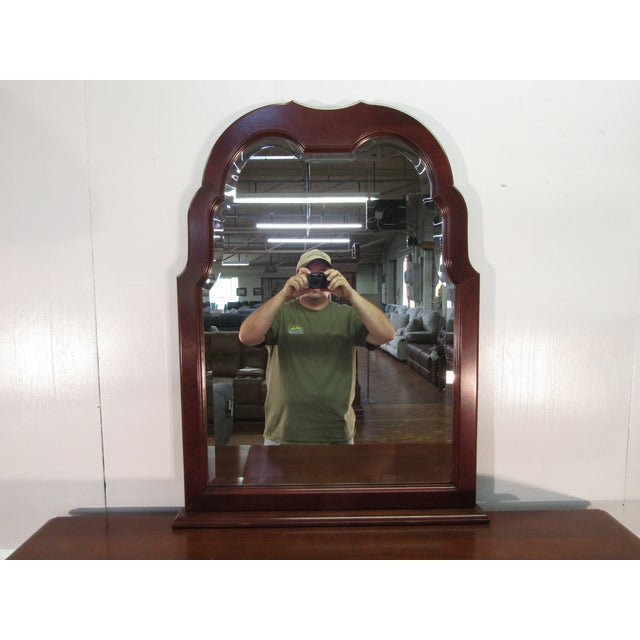 Wood Colonial Furniture Solid Cherry Dresser With Mirror For Sale - Image 7 of 8