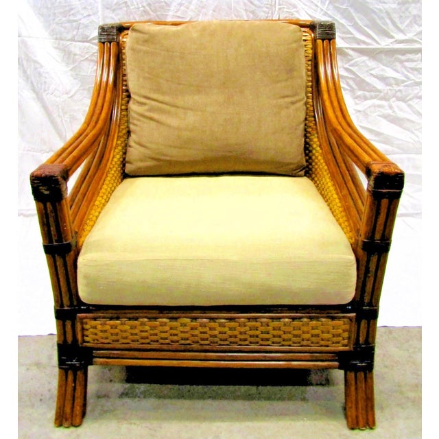 This product is a rattan wicker Mandalay chairs with cushions, ideal for indoor use. The chair is fully assembled and...