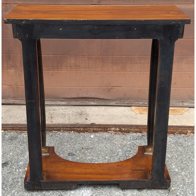 19th Century Biedermeier Single Drawer Walnut Console Table For Sale In Washington DC - Image 6 of 6