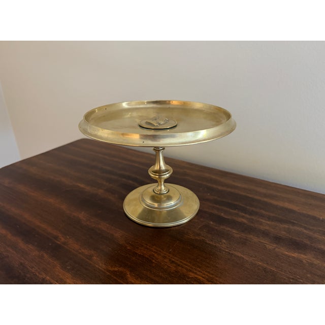 Mid 19th Century 19th-Century Italian Grand Tour Brass Tazza With Classical Portrait Medallion For Sale - Image 5 of 7