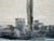 Paint "Industrial Waterfront" Contemporary Cityscape Painting in Gray and Aqua by Mill Valley Artist Mary Anne McKernie For Sale - Image 7 of 10