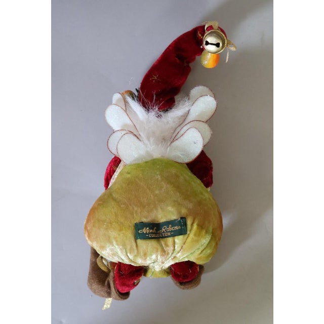 2000 - 2009 Mark Roberts Christmas Fairy With Pears, Velvet Costume, Bells & Glitter Wings For Sale - Image 5 of 5