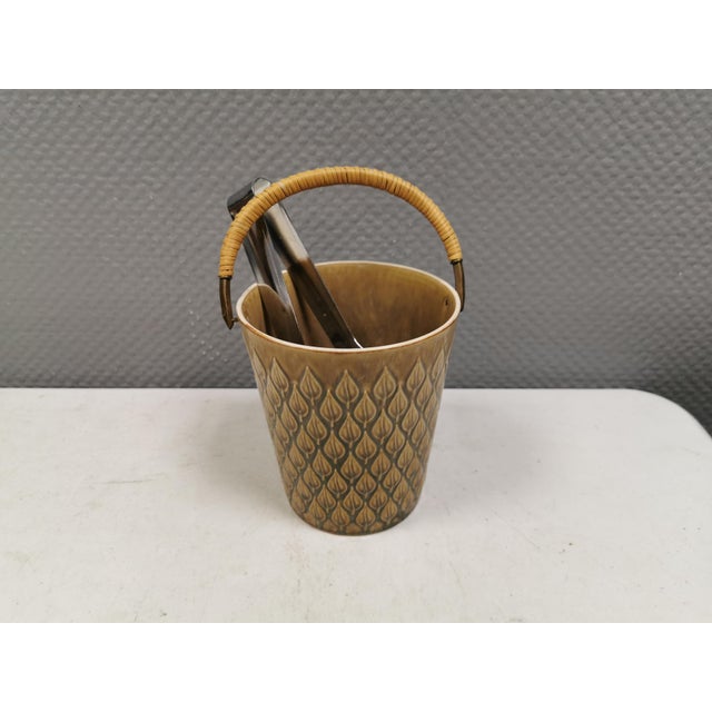 Ceramic Stoneware Ice Bucket with Tongs by Jens H. Quistgaard, 1957, Set of 2 For Sale - Image 9 of 13