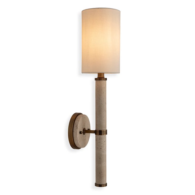 Tivoli Marble Natural/Brass Sconce For Sale In Chicago - Image 6 of 6