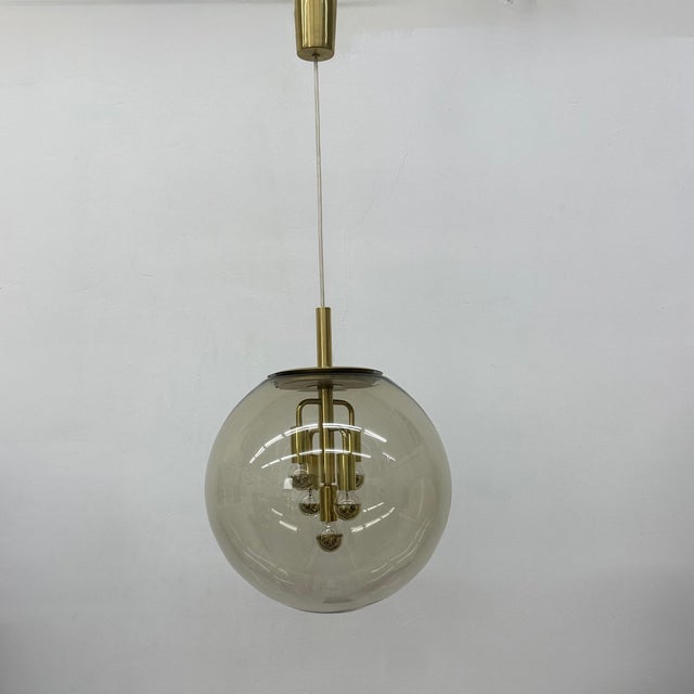 Globe Glass Hanging Lamp from Doria Leuchten, 1970s For Sale - Image 11 of 18