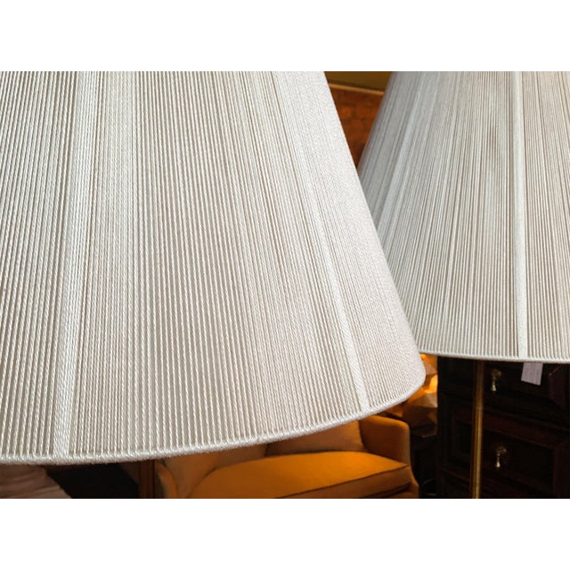 1940s 1940s Danish Art Deco Brass Floor Lamps - A Set of 2 For Sale - Image 5 of 18