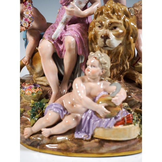Large The Earth Allegorical Group by M.V. Acier for Meissen, Germany, 1850 For Sale - Image 10 of 12