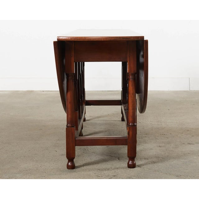 Dennis and Leen Georgian Style Drop-Leaf Oval Dining Table For Sale - Image 10 of 12