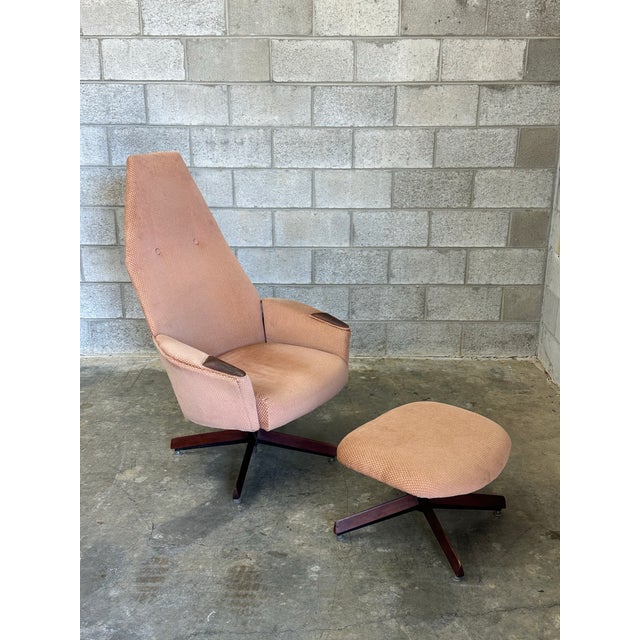 Very nice example ready for new upholstery. Was reupholstered at some point and as such is not marked. Chair 47” tall 31”...