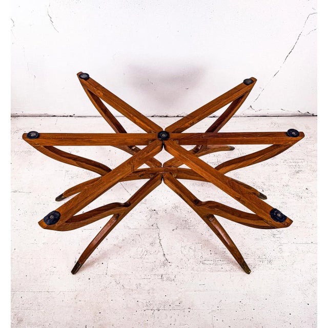 Midcentury Modern Brass Tray Table With Base For Sale - Image 12 of 17